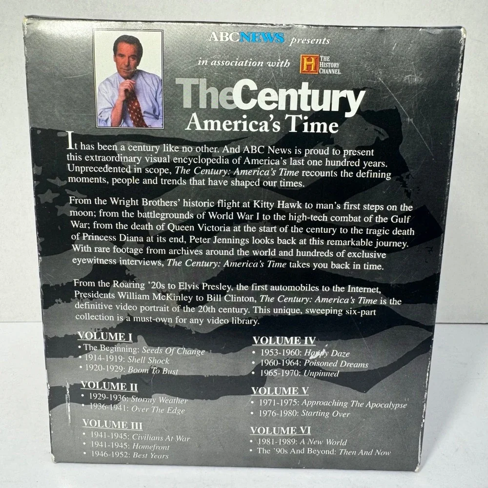 The Century America's Time with Peter Jennings 6 Volume VHS Box Set Vintage 1999
